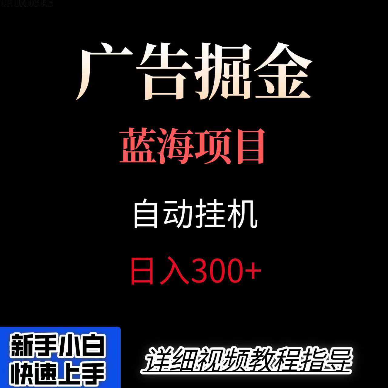 广告自动挂机掘金项目，小白轻松入手，迈出实现副业收入大于主业收入的一步-讯领网创