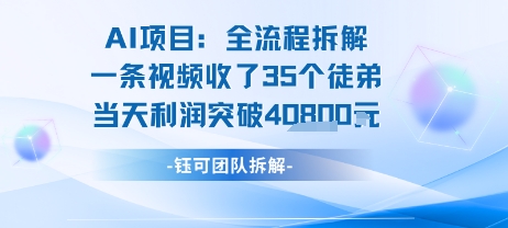 AI收徒变现闭环：一条视频收35人，日入1k+(附完整SOP)-讯领网创