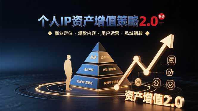 （15653期）个人IP资产增值策略2.0 拆解商业定位/爆款内容/用户运营/私域销转四大模块-讯领网创