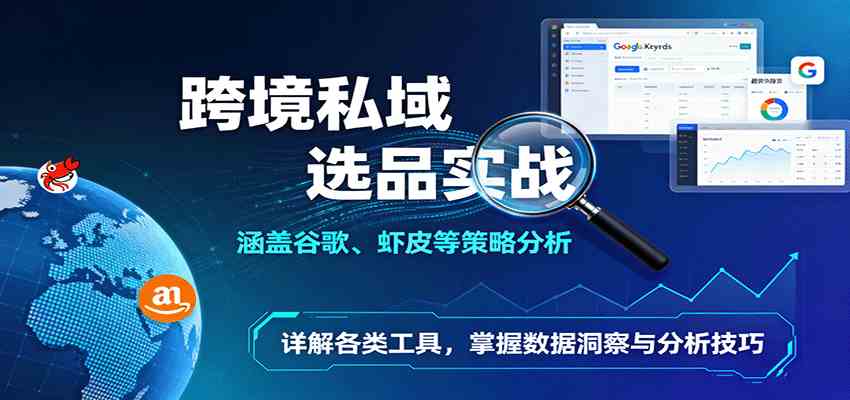 跨境私域选品实战：涵盖谷歌、虾皮等策略分析，详解各类工具，掌握数据洞察与分析技巧-讯领网创
