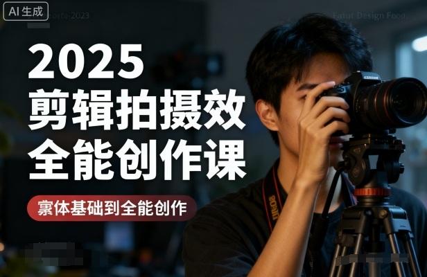 2025剪辑拍摄特效全能创作课，零基础到全能创作-讯领网创