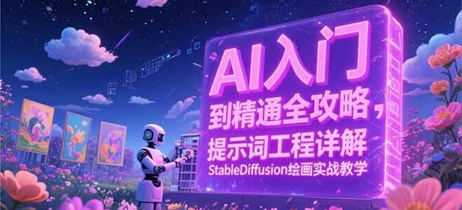 AI入门到精通全攻略，提示词工程详解，StableDiffusion绘画实战教学-讯领网创