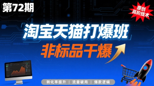 淘宝天猫打爆班原创高阶技术第72期，非标品干爆-讯领网创