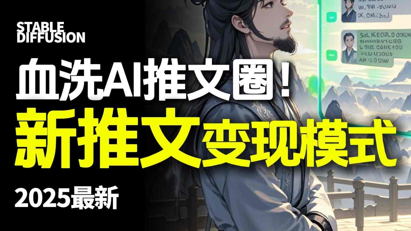 最新AI动态电影漫画小说推文，全流程实操教学，小白也能月入1W+-讯领网创