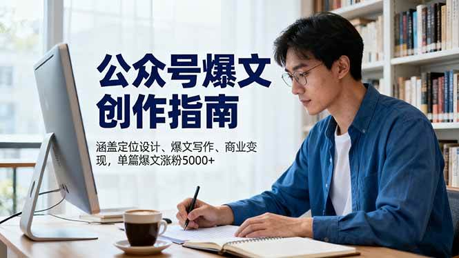 （16380期）公众号爆文创作指南，涵盖定位设计+爆文写作+商业变现，单篇爆文涨粉5000+-讯领网创