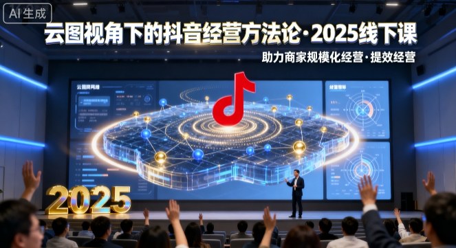 云图视角下的抖音经营方法论，2025线下课，助力商家规模化经营，提效经营（录音+字幕）-讯领网创