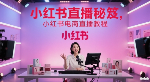小红书直播秘笈，小红书电商直播教程-讯领网创