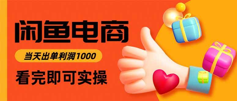（15760期）闲鱼高利润电商，入门到出单只需3小时，每天利润1000-讯领网创