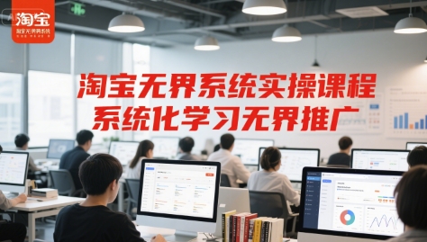 淘宝无界系统实操课程，系统化学习无界推广-讯领网创