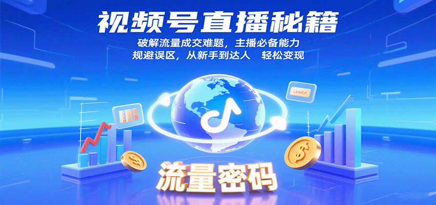 视频号直播秘籍，破解流量成交难题，主播必备能力，规避误区，从新手到达人轻松变现-讯领网创