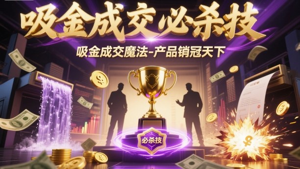 吸金成交必杀技，吸金成交魔法-产品销冠天下-讯领网创