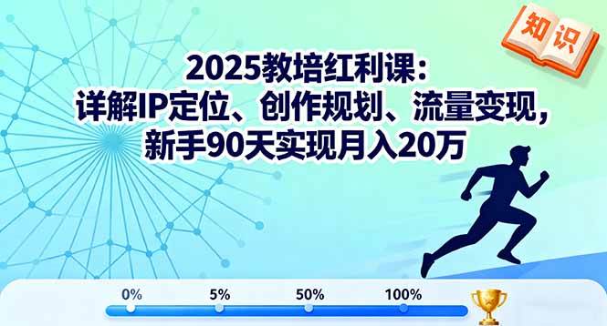 （16178期）2025教培红利课：详解IP定位、创作规划、流量变现，新手90天实现月入20万-寒山客