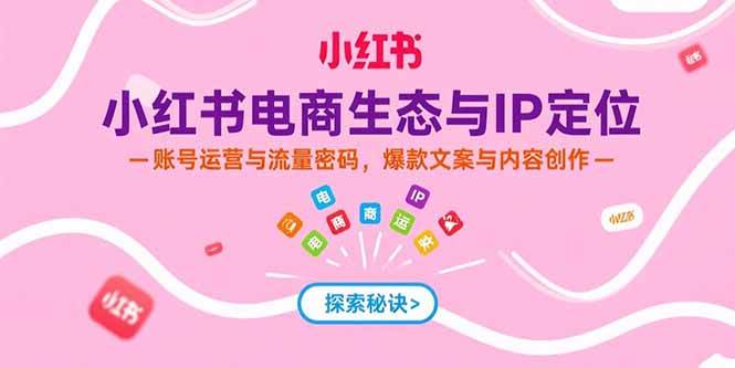 （15350期）小红书电商生态与IP定位，账号运营与流量密码，爆款文案与内容创作-寒山客
