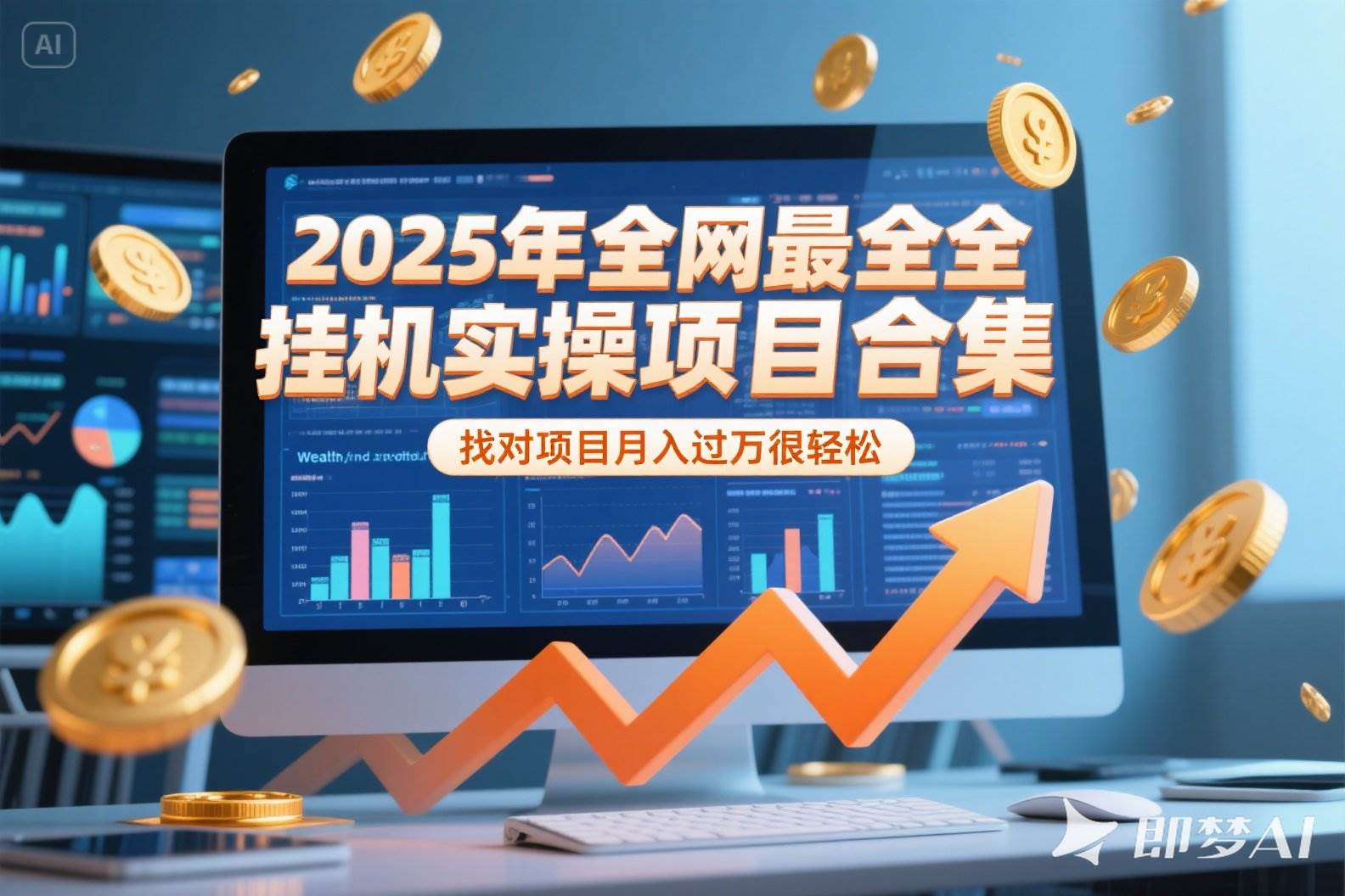 （15303期）2025年挂机实操项目实操演练，挂机类型，AI直播类型，轻资产创业类型…-讯领网创