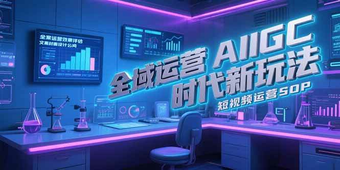 （15327期）全域运营AIGC时代新玩法，文案封面设计公式，短视频运营SOP-讯领网创