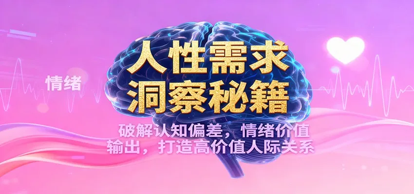 人性需求洞察秘籍，破解认知偏差，情绪价值输出，打造高价值人际关系-五四资源网