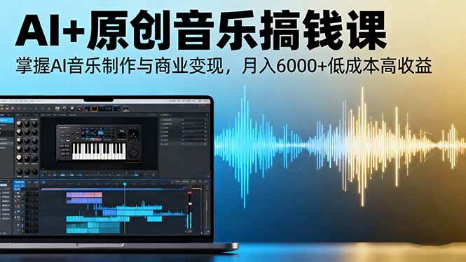 （16324期）AI+原创音乐搞钱课：掌握AI音乐制作与商业变现，月入6000+低成本高收益-讯领网创