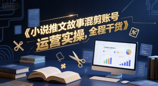 小说推文故事混剪账号运营实操，全程干货-讯领网创