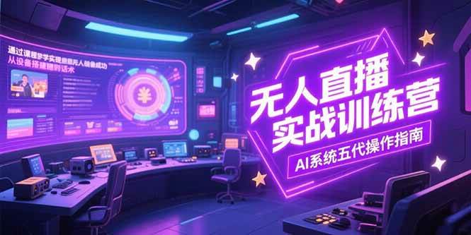 （15315期）无人直播实操训练营，从设备搭建到话术，AI系统五代操作指南(7月更新)-讯领网创