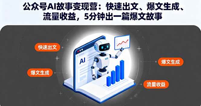 （16201期）公众号AI故事变现营：快速出文、爆文生成、流量收益，5分钟出一篇爆文故事-寒山客