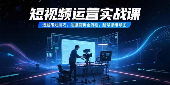 （15375期）短视频运营实战课，选题策划技巧，拍摄剪辑全流程，起号思维导图-寒山客