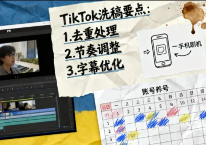 TikTok洗稿剪辑全流程课-五四资源网