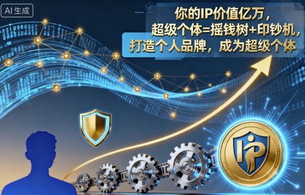 你的IP价值亿万，超级个体=摇钱树+印钞机，打造个人品牌，成为超级个体-讯领网创