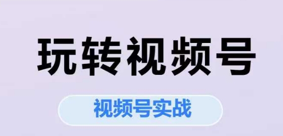 玩转视频号，视频号实战系列课-讯领网创