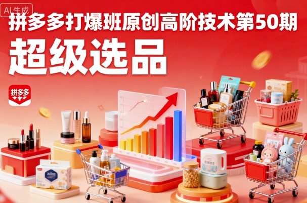 拼多多打爆班原创高阶技术第50期，超级选品-讯领网创