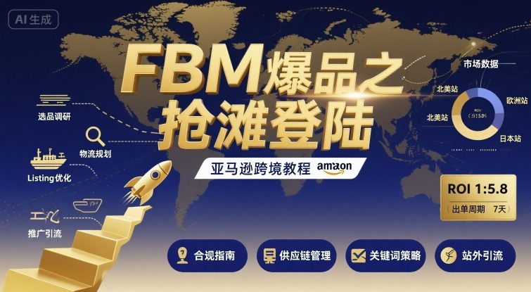 FBM爆品之抢滩登陆-亚马逊跨境教程-讯领网创