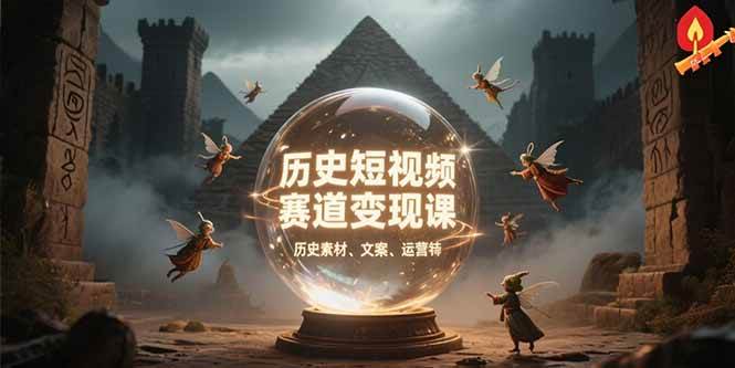 （15386期）历史短视频赛道变现课，百集素材库应用，文案剪辑技巧，账号运营全案-寒山客