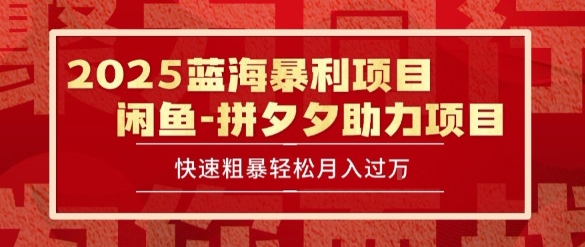 2025 最新闲鱼蓝海暴利项目 快速粗暴让你月入过1W不是梦，保姆级教程【揭秘】-讯领网创