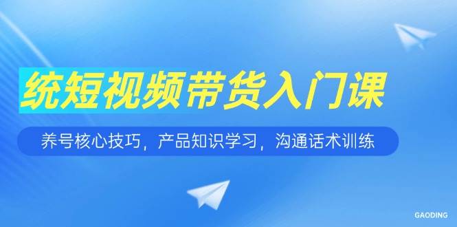 （15091期）短视频带货入门课，养号核心技巧，产品知识学习，沟通话术训练-讯领网创