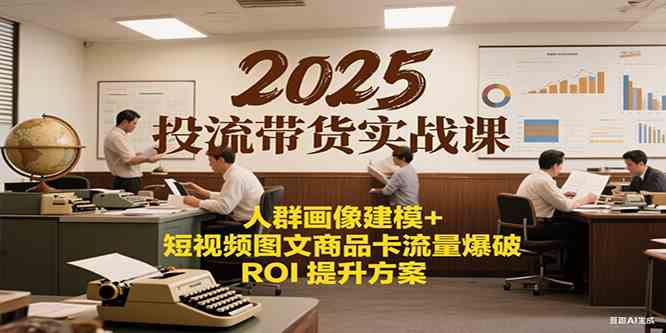 2025投流带货实战课：人群画像建模+短视频图文商品卡流量爆破ROI提升方案-讯领网创