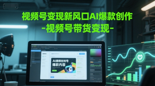 视频号变现新风口AI爆款创作-视频号带货变现-讯领网创