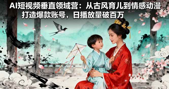 （16195期）AI短视频垂直领域营：从古风育儿到情感动漫，打造爆款账号,日播放量破百万-寒山客