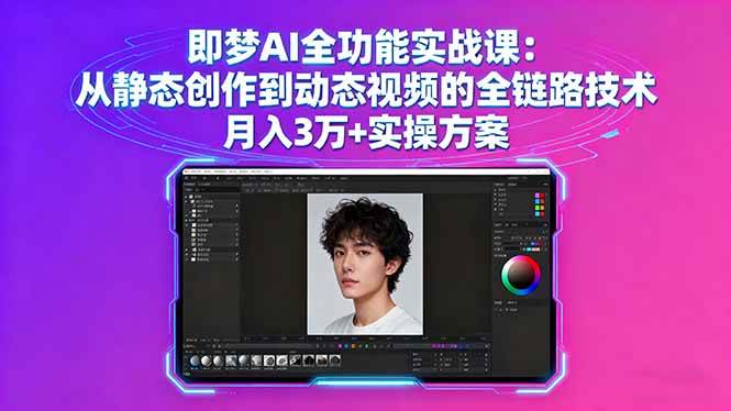 （16053期）即梦AI全功能实战课：从静态创作到动态视频的全链路技术 月入3万+实操方案-讯领网创