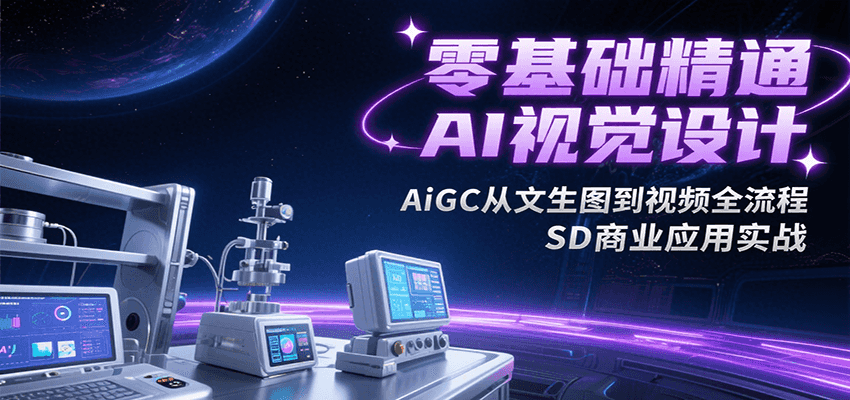 零基础精通AI视觉设计，AiGC从文生图到视频全流程，SD商业应用实战-讯领网创