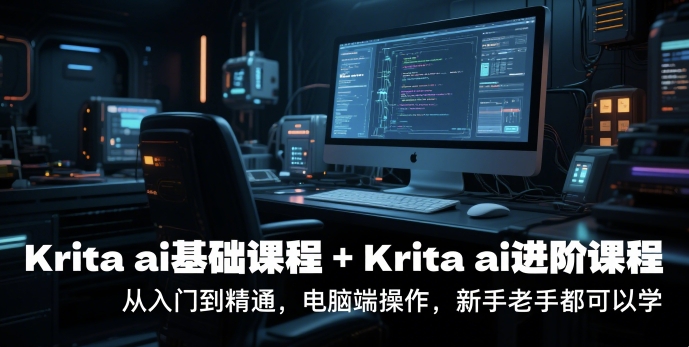 krita ai基础课程+Krita ai进阶课程，从入门到精通，电脑端操作，新手老手都可以学-讯领网创