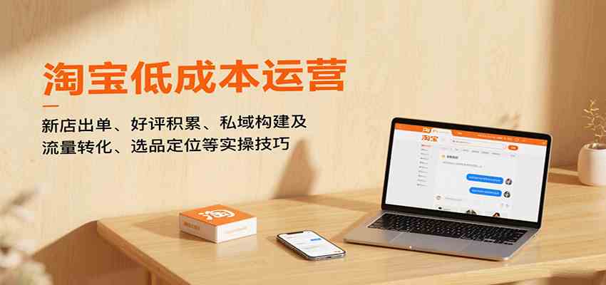 淘宝低成本运营，新店出单、好评积累、私域构建及流量转化、选品定位等实操技巧-讯领网创