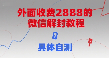 外面收费2888的微信解封教程，具体自测-讯领网创