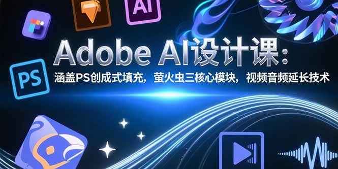 （15469期）Adobe AI设计课：涵盖PS创成式填充，萤火虫三核心模块，视频音频延长技术-寒山客