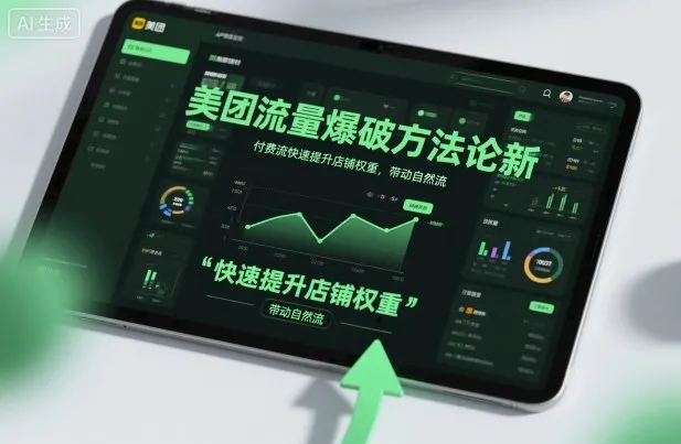 美团流量爆破方法论，付费流快速提升店铺权重，带动自然流-讯领网创