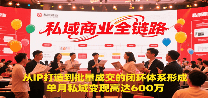 私域商业全链路，从IP打造到批量成交的闭环体系形成，单月私域变现600万-讯领网创
