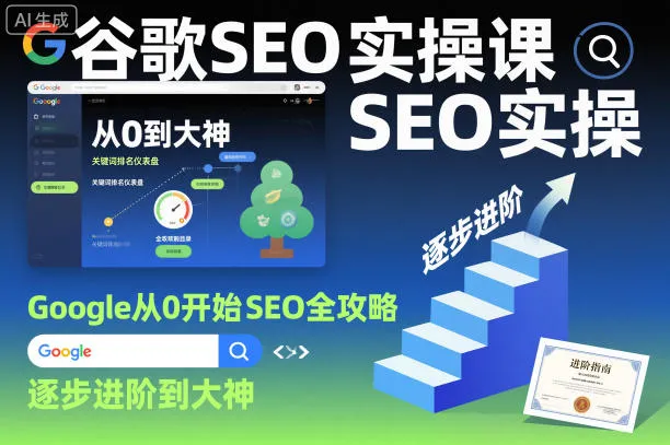 谷歌SEO实操课，Google从0开始SEO全攻略，逐步进阶到大神-讯领网创