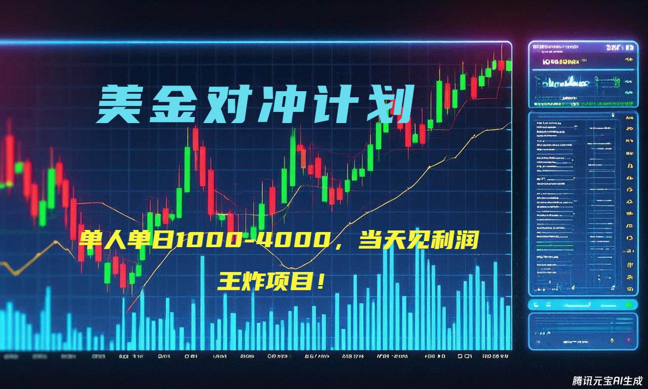 （15333期）2025年最暴力项目“美金先登计划”最新最强对冲战法，每日实际收益1K-4K-讯领网创