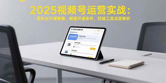 （15505期）2025视频号运营实战：零粉丝开播策略，橱窗开通条件，剪辑工具深度解析-讯领网创