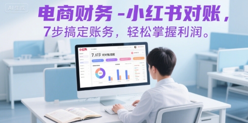 电商财务-小红书对账，7步搞定账务，轻松掌握利润-讯领网创
