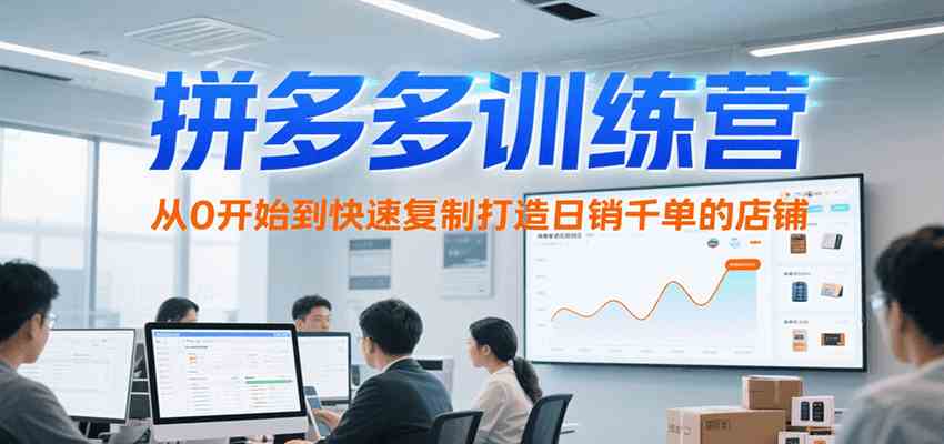 拼多多训练营，从0开始到快速复制打造日销千单的店铺（更新7月）-讯领网创