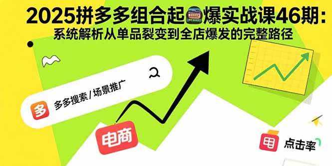 （15816期）2025拼多多组合起爆实战课46期：系统解析从单品裂变到全店爆发的完整路径-讯领网创